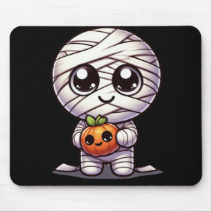 Cute Halloween pumpkin/mummy Mouse Mat