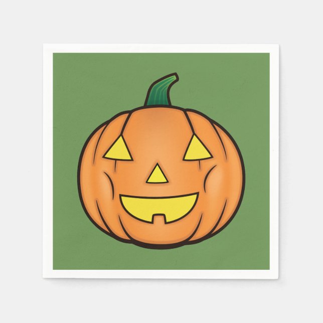 Cute Halloween Pumpkin Napkin (Front)