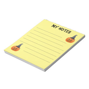 Cute Halloween Pumpkin notepad