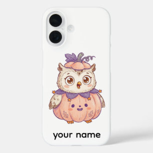 Cute Halloween Pumpkin Owl Personalised iPhone Cas 16 Case