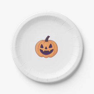 Cute Halloween Pumpkin Paper Plate