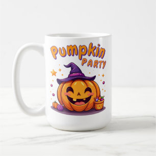 Cute halloween pumpkin party mug