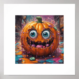Cute Halloween Pumpkin Poster