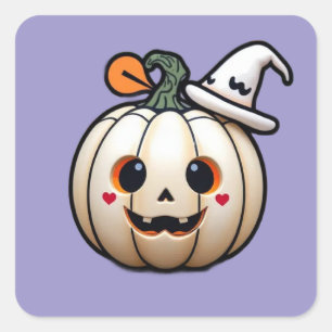Cute Halloween Pumpkin Sticker – Kawaii Style