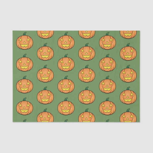 Cute Halloween Pumpkin Tissue Paper (Front)