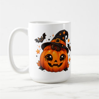 Cute Halloween Pumpkin Witch Coffee Mug