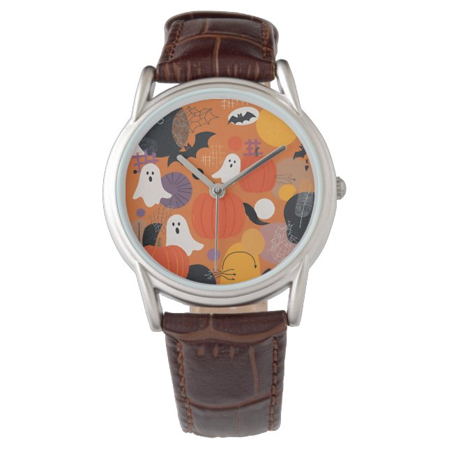 Cute Halloween Pumpkins and Ghosts Watch (Front)