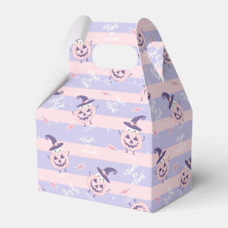 Cute Halloween Pumpkins and Witch Hats Pattern Favour Box