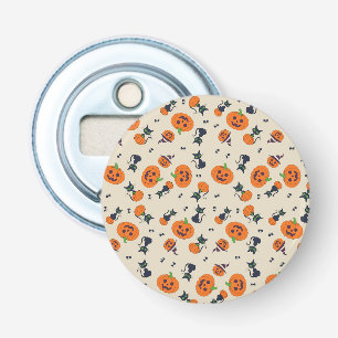 Cute Halloween Pumpkins & Black Cats Pattern Fleec Bottle Opener