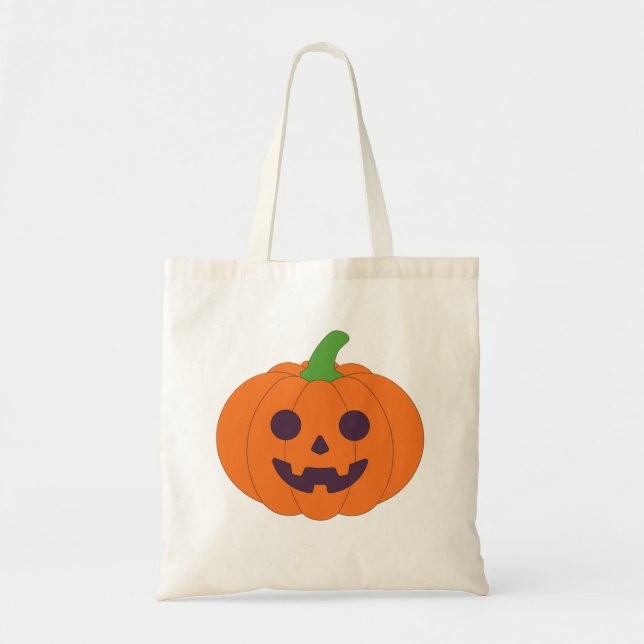Cute Halloween Pumpkins & Black Cats Pattern Tote Bag (Front)