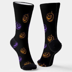 Cute Halloween Pumpkins Socks with Name