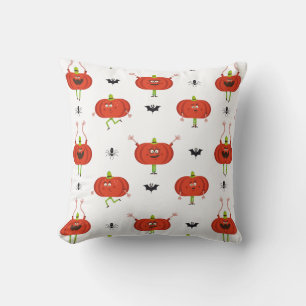 Cute halloween pumpkins, spider & bat pattern cushion