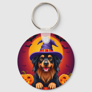 🐶🎃 Cute Halloween Puppy Design 👻✨ Key Ring