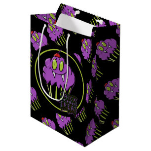 Cute Halloween Purple Vampire Cupcake Gift Bag