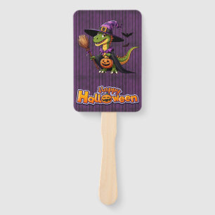 Cute Halloween Raptor/Dinosaur Witch Hand Fan