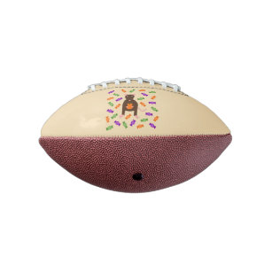 Cute Halloween Rat and Pumpkin American Football