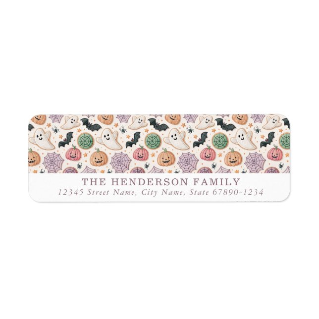 Cute Halloween Return Address Labels (Front)