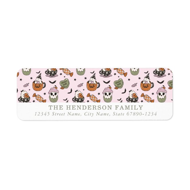 Cute Halloween Return Address Labels (Front)