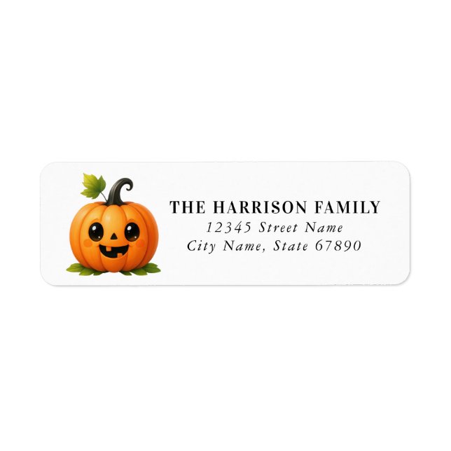 Cute Halloween Return Address Labels (Front)