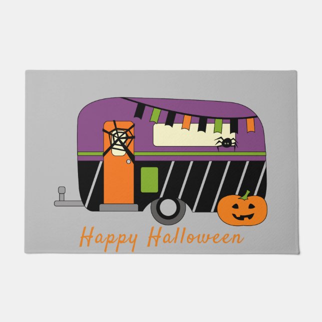 Cute Halloween RV Camper Customisable Doormat (Front)