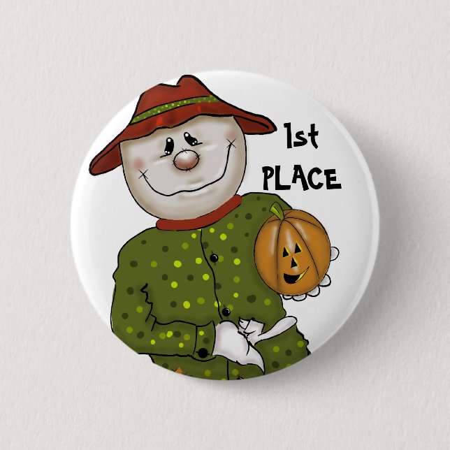 Cute Halloween Scarecrow Contest Prize Favour 6 Cm Round Badge (Front)