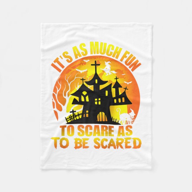 Cute Halloween Scared Decor Raglan Baseball Tee_1  Fleece Blanket (Front)