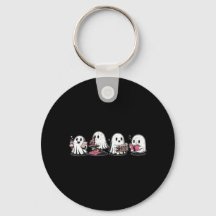 Cute Halloween Science Chemistry Ghost Laboratory Key Ring