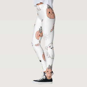 Cute Halloween Seamless Pattern Leggings