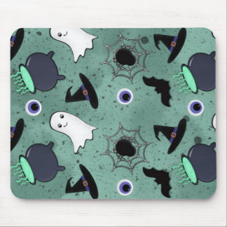 Cute Halloween Seamless Pattern Mouse Mat