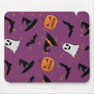 Cute Halloween Seamless Pattern Mouse Mat