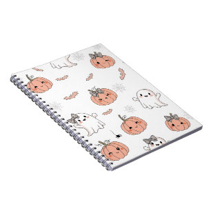 Cute Halloween Seamless Pattern Notebook