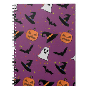 Cute Halloween Seamless Pattern Notebook