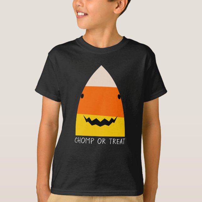 Cute Halloween Shark T-Shirt (Front)