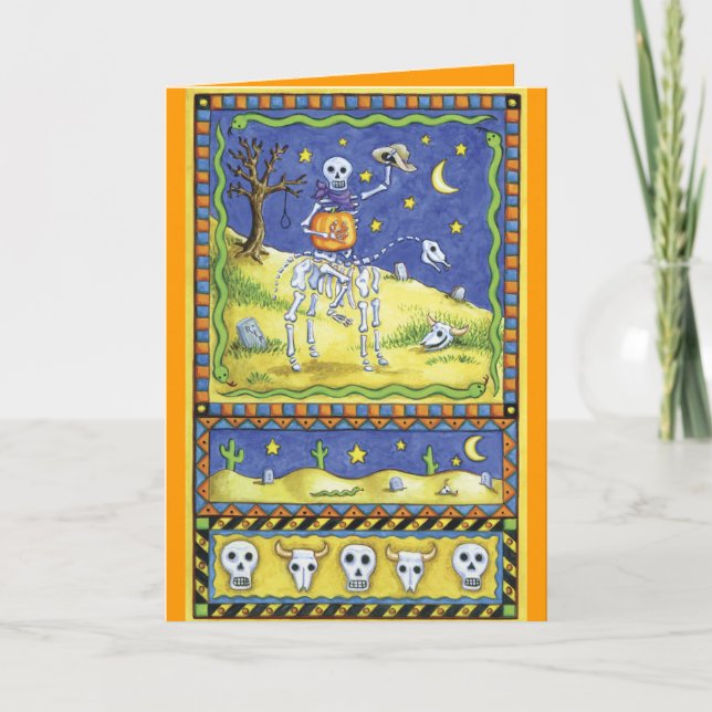 Cute Halloween Skeleton Cards (Front)