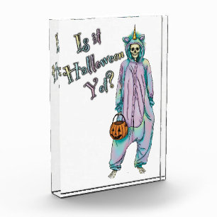 Cute Halloween Skeleton Photo Block
