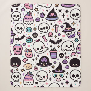 Cute halloween skull pattern blanket