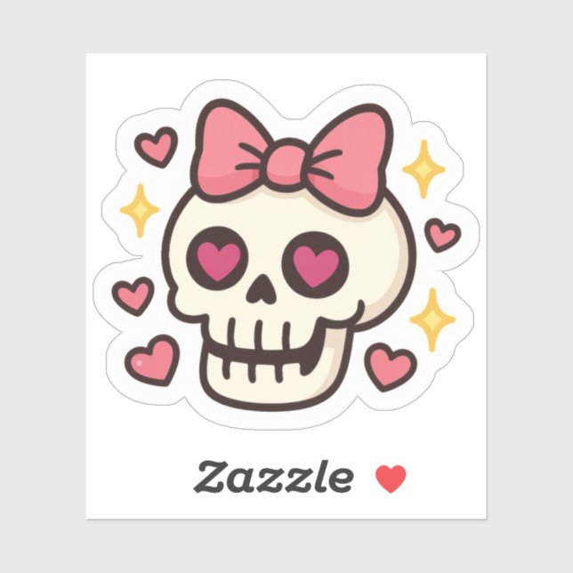 Cute Halloween Skull sticker (Sheet)
