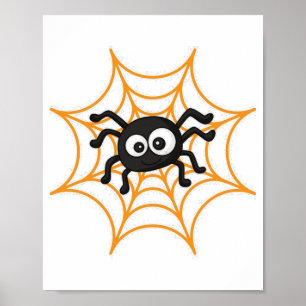 Cute Halloween Spider Poster