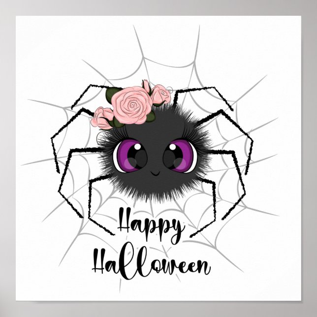 Cute Halloween Spider Poster (Front)