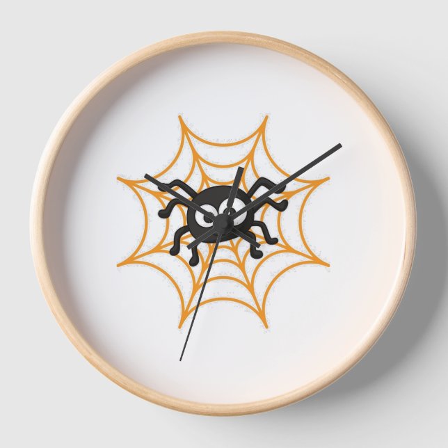 Cute Halloween Spider Poster Clock (Front)