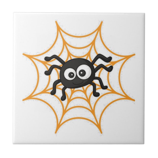 Cute Halloween Spider Poster Tile (Front)