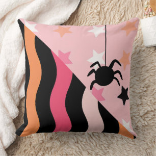 Cute Halloween Spider & Stars Cushion