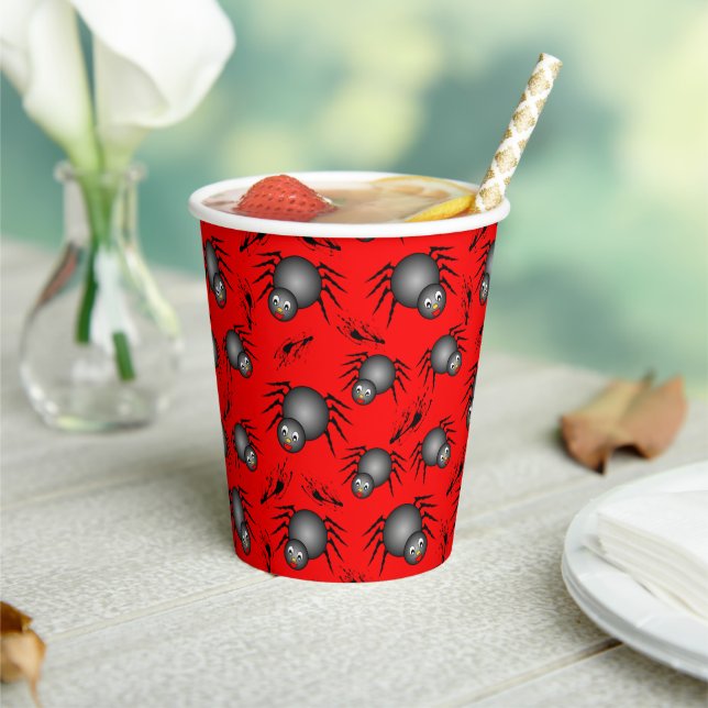 Cute Halloween Spiders Paper Cups (Insitu)