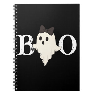 Cute Halloween Spiral Notebook – "Boo" Ghost