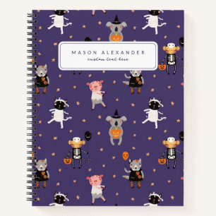 Cute Halloween Spiral Notebook for Back to School