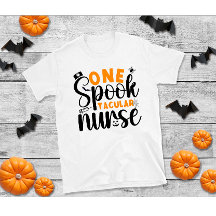 Cute Halloween spooktacular nurse spiderweb needle