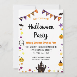 Cute Halloween Spooktacular Party Invitation