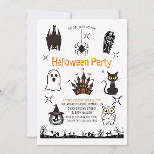 Cute Halloween Spooktacular Party Invitation
