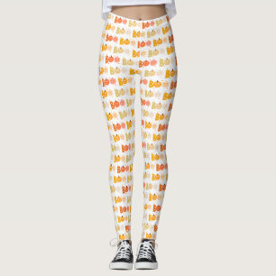 Cute Halloween Spooky Boo Creepy Pumpkin Leggings