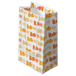 Cute Halloween Spooky Boo Creepy Pumpkin Small Gift Bag
